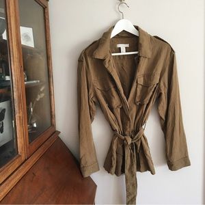 🍂3/$25🍂 H&M Brown Utility Belted Jacket